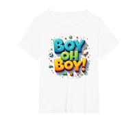 Team Boy Oh Boy! Sports et Aventure ludiques T-Shirt, Femme Grandes Tailles, Blanc, 1X