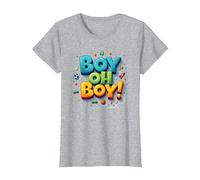 Team Boy Oh Boy! Sports et Aventure ludiques T-Shirt, Femme, Gris Chiné, XS