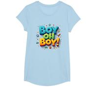 Team Boy Oh Boy! Sports et Aventure ludiques T-Shirt, Fille, Bleu Céleste, L
