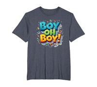 Team Boy Oh Boy! Sports et Aventure ludiques T-Shirt, Homme Grandes Tailles, Bleu Chiné, 6X Tall