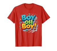Team Boy Oh Boy! Sports et Aventure ludiques T-Shirt, Homme, Rouge, XXL