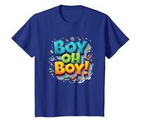 Team Boy Oh Boy! Thème de Sport & Aventure ludique T-Shirt, Enfant, Bleu Royal, 4 Ans