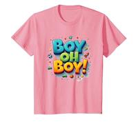 Team Boy Oh Boy! Thème de Sport & Aventure ludique T-Shirt, Enfant, Rose, 3 Ans