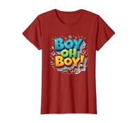 Team Boy Oh Boy! Thème de Sport & Aventure ludique T-Shirt, Femme, Canneberge, XL