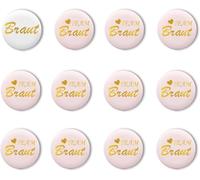Team Bride Lot de 12 badges JGA pour femme, Accessoires pour Enterrement de Vie de Jeune Fille pour fête Mariage fiançailles