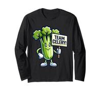 Team Céleri, Mascotte de jus de céleri, légumes amusants Manche Longue