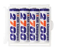 Team Champion Batterie Mignon/AA 2700mAh Set de 4 pièces avec boîte de rangement pratique AA