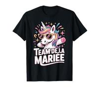Team de la Mariée Licorne Arc-en-Ciel EVJF Mariage Féérique T-Shirt