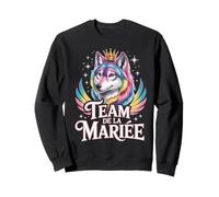 Team de la Mariée Loup Couronne EVJF Mariage Sweatshirt