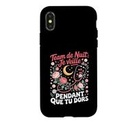 Team De Nuit Je Veille Pendant Que Tu Dors Coque pour iPhone X/XS
