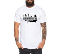 Team Dead - T-Shirt Homme Chapeau de Paille Luffy Zoro One Monkey D. Pirate Ace Piece Goku Anime Ruffy, Taille:M, Couleur:Blanc