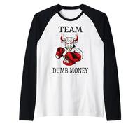 Team Dumb Money Funny Meme Stock Manche Raglan