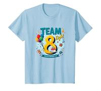 Team Eight : 8 Year Old Birthday Gift Edition T-Shirt, Enfant, Bleu Céleste, 10 Ans