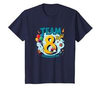 Team Eight : 8 Year Old Birthday Gift Edition T-Shirt, Enfant, Bleu Marine, 10 Ans