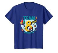 Team Eight : 8 Year Old Birthday Gift Edition T-Shirt, Enfant, Bleu Royal, 12 Ans