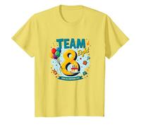 Team Eight : 8 Year Old Birthday Gift Edition T-Shirt, Enfant, Citron, 4 Ans