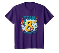 Team Eight : 8 Year Old Birthday Gift Edition T-Shirt, Enfant, Violet, 2 Ans