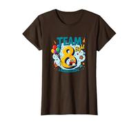 Team Eight : 8 Year Old Birthday Gift Edition T-Shirt, Femme, Marron, XXL