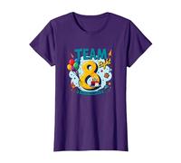 Team Eight : 8 Year Old Birthday Gift Edition T-Shirt, Femme, Violet, L