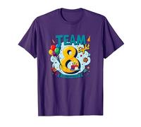 Team Eight : 8 Year Old Birthday Gift Edition T-Shirt, Homme, Violet, XXL