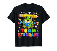 Team Fifth Grade Cute Frog Reading Back to School Classroom T-Shirt