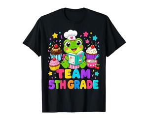 Team Fifth Grade Girls Frog Cupcake Back to School T-Shirt