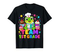 Team First Grade Girls Frog Cupcake Back to School T-Shirt