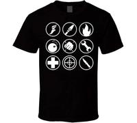 Team Fortress 2 TF2 t-Shirt Video Game Shirts Tshirt Tee Black Team Fortress T Shirt Black Manches Courtes(Small)