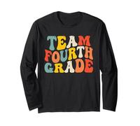 Team Fourth Grade Back to School 4th Grade Teacher Boys Kids Manche Longue