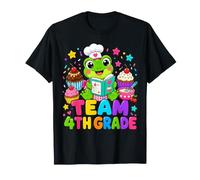 Team Fourth Grade Girls Frog Cupcake Back to School T-Shirt