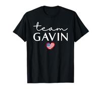 Team Gavin Birthday First Name Flag Heart T-Shirt