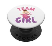 Team Girl Révélation de Sexe pour fête prénatale PopSockets PopGrip Adhésif