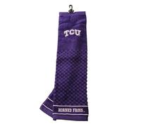 Team Golf NCAA TCU Horned Frogs Serviette de Golf brodée, Motif à Damier, Logo brodé