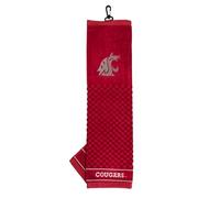 Team Golf NCAA Washington State Cougars Serviette de Golf brodée, Motif de Brosse à Carreaux, Logo brodé