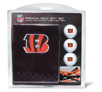 Team Golf NFL Coffret Cadeau : Serviette de Golf brodée, 3 balles de Golf et 14 Tees de Golf réglementaires de 6,4 cm, Serviette à Trois Plis 40,6 x 55,9 cm et 100% Coton