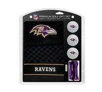 Team Golf NFL Coffret Cadeau : Serviette de Golf brodée, 3 balles de Golf et 14 Tees de Golf réglementaires de 6,4 cm, Serviette à Trois Plis 40,6 x 55,9 cm et 100% Coton