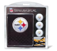 Team Golf NFL Coffret Cadeau : Serviette de Golf brodée, 3 balles de Golf et 14 Tees de Golf réglementaires de 6,4 cm, Serviette à Trois Plis 40,6 x 55,9 cm et 100% Coton
