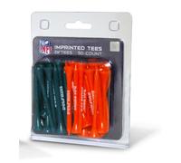 Team Golf NFL Miami Dolphins Lot de 50 Tees de Golf de 6,5 cm, Taille réglementaire, Plusieurs Couleurs d'équipe