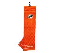 Team Golf NFL Miami Dolphins Serviette de Golf brodée, Motif de Brosse à Carreaux, Logo brodé