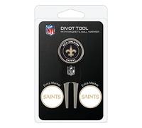 Team Golf NFL New Orleans Saints Kit d'outils de Divot avec 3 marqueurs de Balle de Golf avec 3 marqueurs de Balle de Golf, Les marqueurs sont Amovibles magnétiques Double Face en émail
