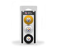 Team Golf NFL Pittsburgh Steelers Lot de 3 balles de Golf de Taille réglementaire, Impression Durable de l'équipe