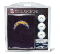 Team Golf NFL San Diego Chargers Coffret Cadeau : Serviette de Golf brodée, 3 balles de Golf et 14 Tees de Golf réglementaires de 6,3 cm, Serviette à Trois Plis 40,6 x 55,9 cm et 100% Coton