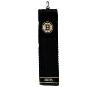 Team Golf NHL Boston Bruins Serviette de Golf brodée, Motif de Brosse à Carreaux, Logo brodé, Noir, 20,3 cm