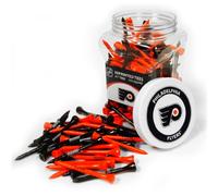 Team Golf NHL Philadelphia Flyers Pot de 175 Tees de Golf de 6,4 cm, Taille réglementaire, Couleurs d'équipes Multiples
