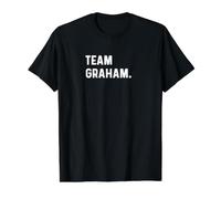 Team Graham - Nom T-Shirt Graphique avec Valeur, Homme, Noir, XL