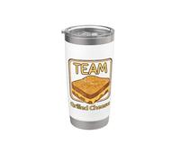 Team Grilled Cheese Amateur de nourriture réconfortant Gobelet isotherme en acier inoxydable double paroi