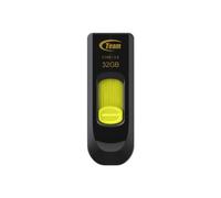 Team Group C145 - Clé USB 32 Go USB Type-A 3.2 Gen 1 (3.1 Gen 1) Noir/Jaune - Slide, 20x56.7x8.4mm, 5g - Compatible Windows/macOS/Linux