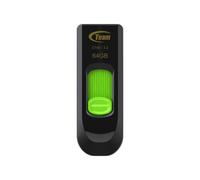 Team Group C145 - Clé USB 64Go USB Type-A 3.2 Gen 1 (3.1 Gen 1) Noir/Vert, Format Slide, Compatible Windows/macOS/Linux, 56.7x20x8.4mm