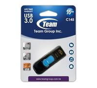 Team Group C145 lecteur USB flash 16 Go USB Type-A 3.2 Gen 1 (3.1 Gen 1) Noir, Bleu, Clé USB