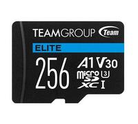 Team Group MicroSDXC ELITE 256Go UHS-I U3 V30 A1 90/45 Mo/s Résistante avec adaptateur SD